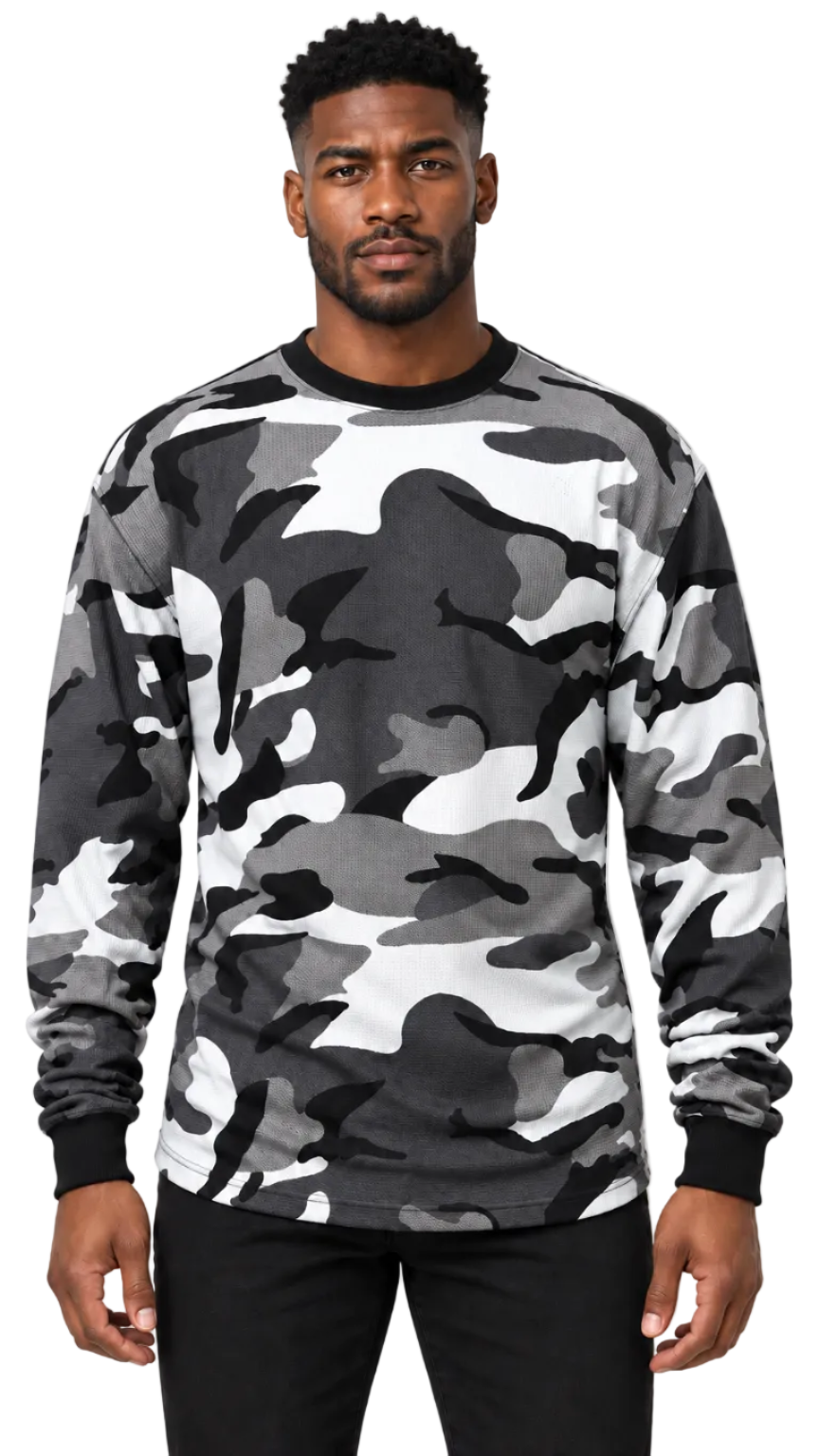 AT11X Camo-Big & Tall Access Men's Heavyweight Long Sleeve Camo Thermals