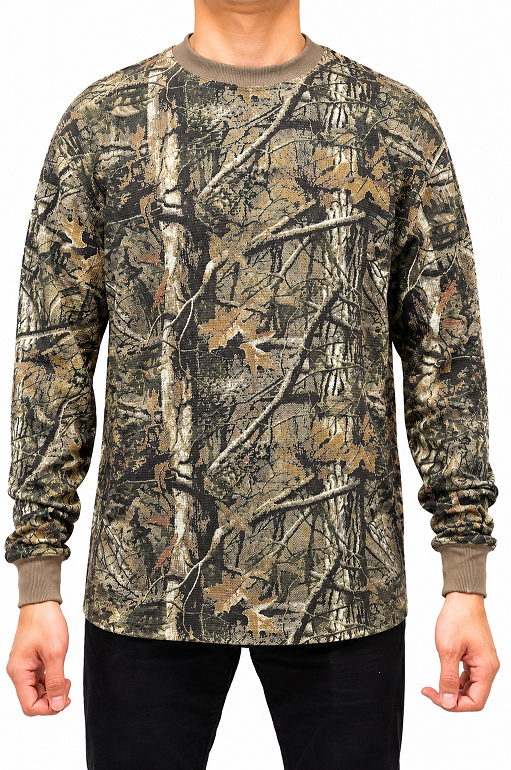 AT11 Camo-Access Men's Heavyweight Camo Long Sleeve Crew Neck Thermal