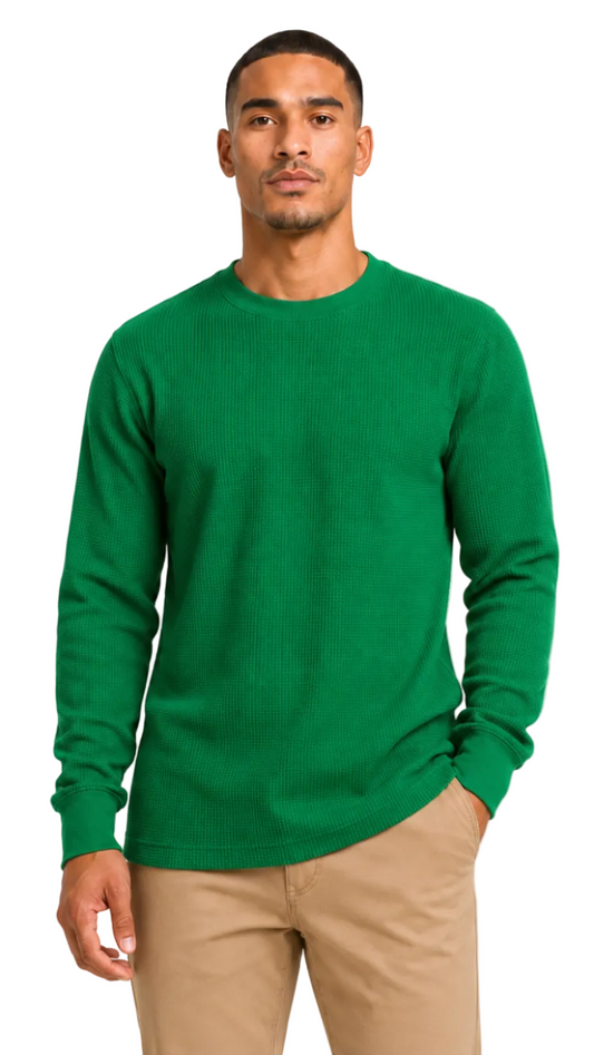 AT11-Access Men's Heavyweight Long Sleeve Thermal Crew Neck Top