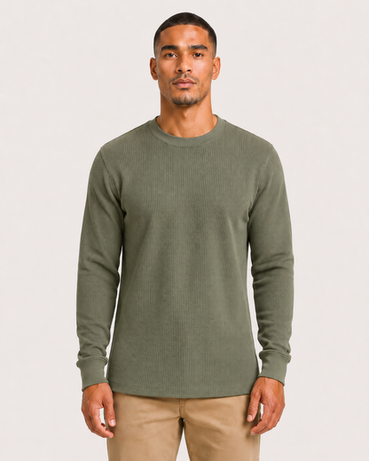 AT11X-Big & Tall Access Men's Heavyweight Long Sleeve Thermal Crew Neck Top