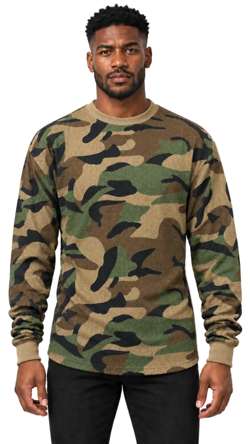 AT11X Camo-Big & Tall Access Men's Heavyweight Long Sleeve Camo Thermals