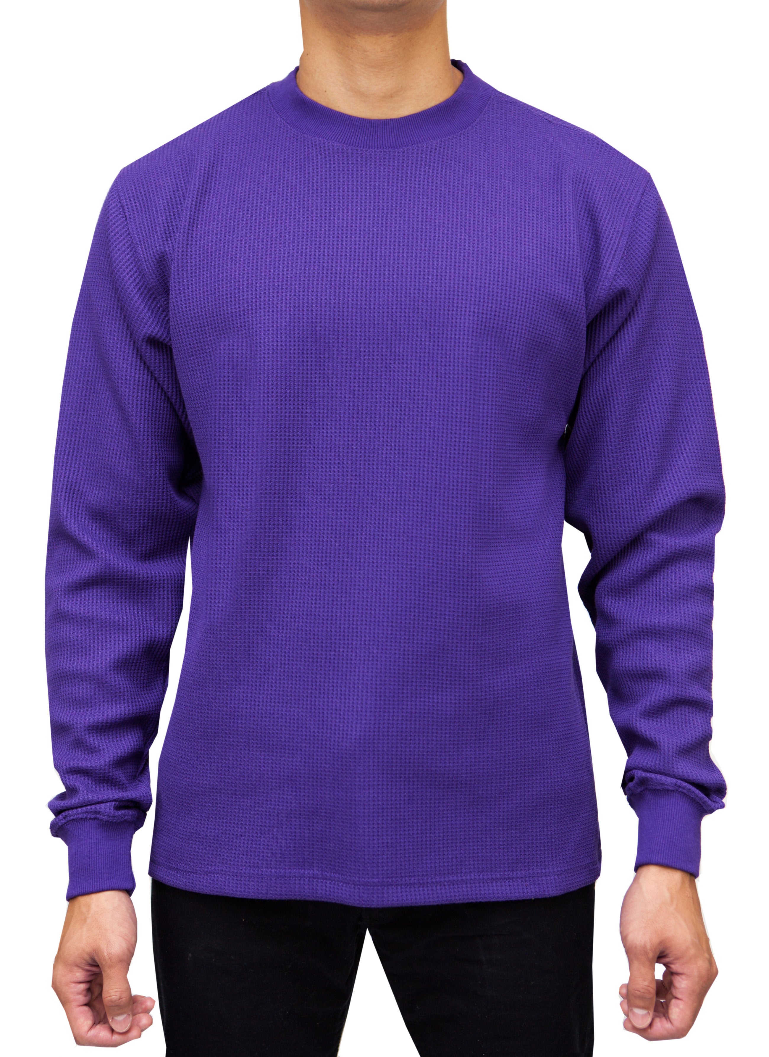 Mens purple thermal clearance shirt