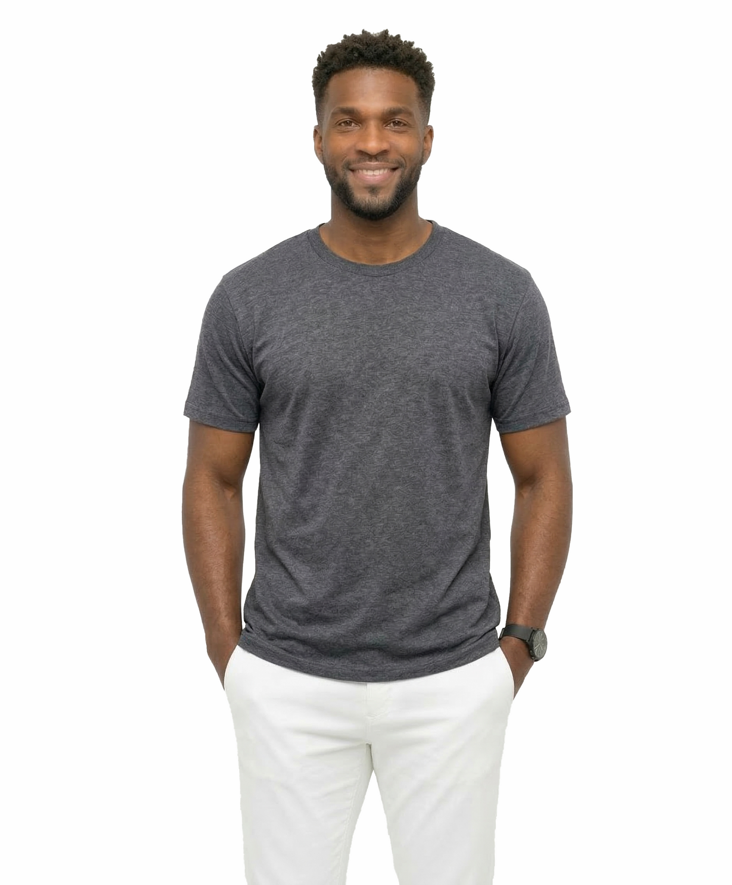 AT35X-Big & Tall-Access Men’s Heavyweight Cotton T Shirts, Short Sleeve Crew Neck Tees for Men, Soft Breathable Everyday Basics, 3-Pack