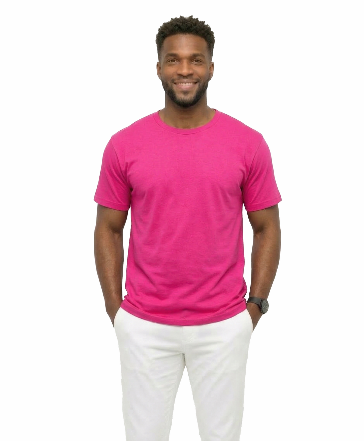 AT35X-Big & Tall-Access Men’s Heavyweight Cotton T Shirts, Short Sleeve Crew Neck Tees for Men, Soft Breathable Everyday Basics, 3-Pack