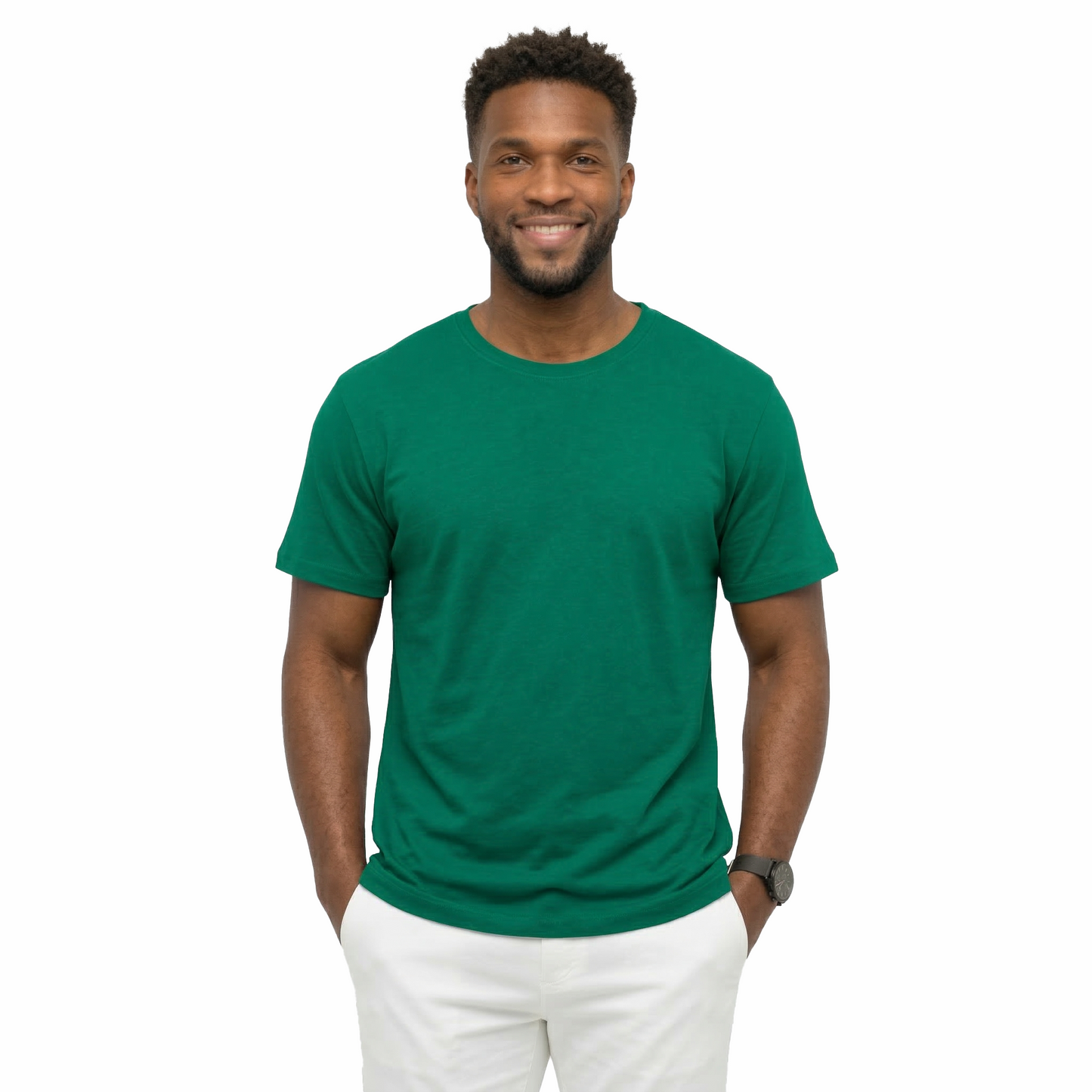 AT35X-Big & Tall-Access Men’s Heavyweight Cotton T Shirts, Short Sleeve Crew Neck Tees for Men, Soft Breathable Everyday Basics, 3-Pack