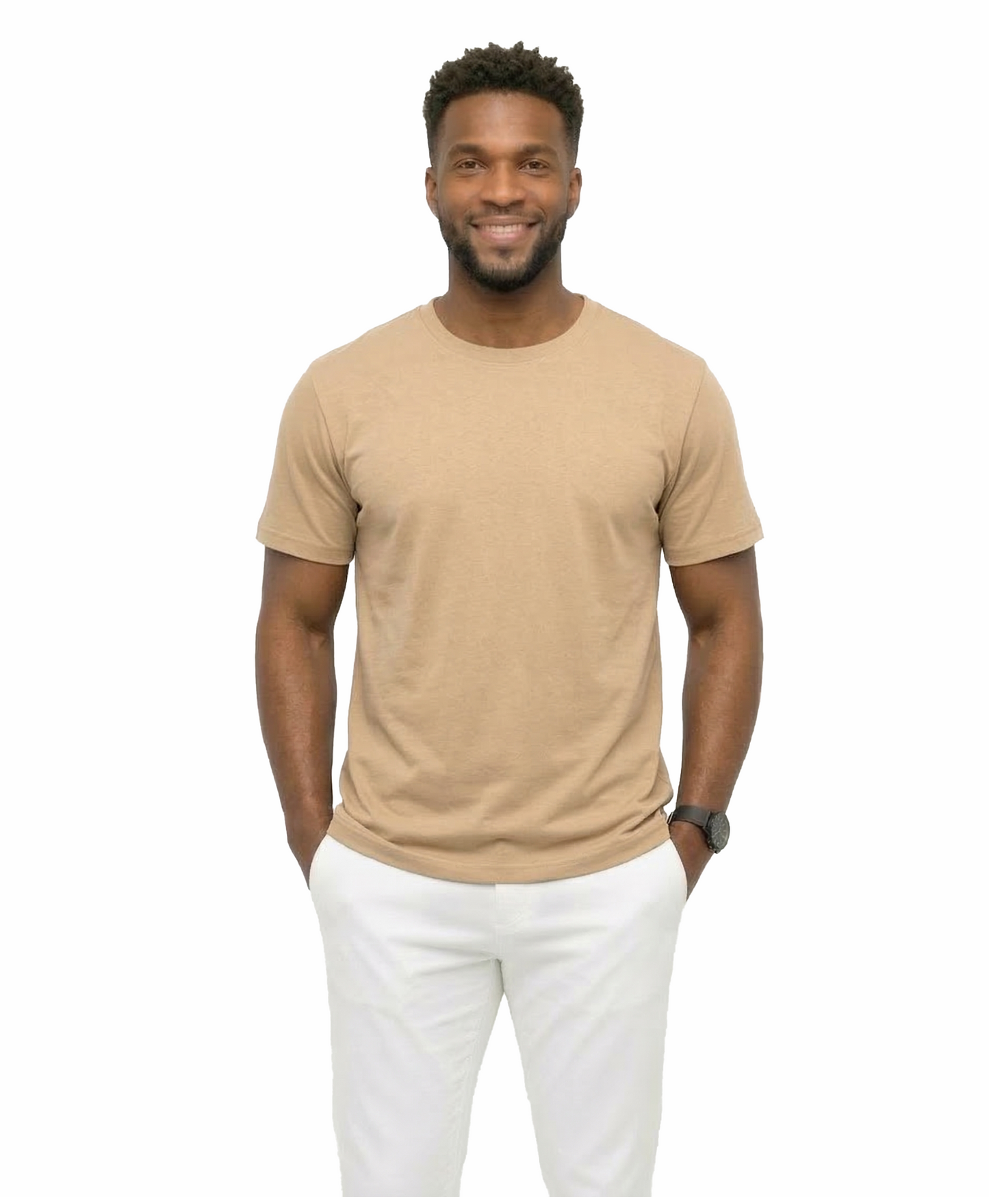 AT35X-Big & Tall-Access Men’s Heavyweight Cotton T Shirts, Short Sleeve Crew Neck Tees for Men, Soft Breathable Everyday Basics, 3-Pack