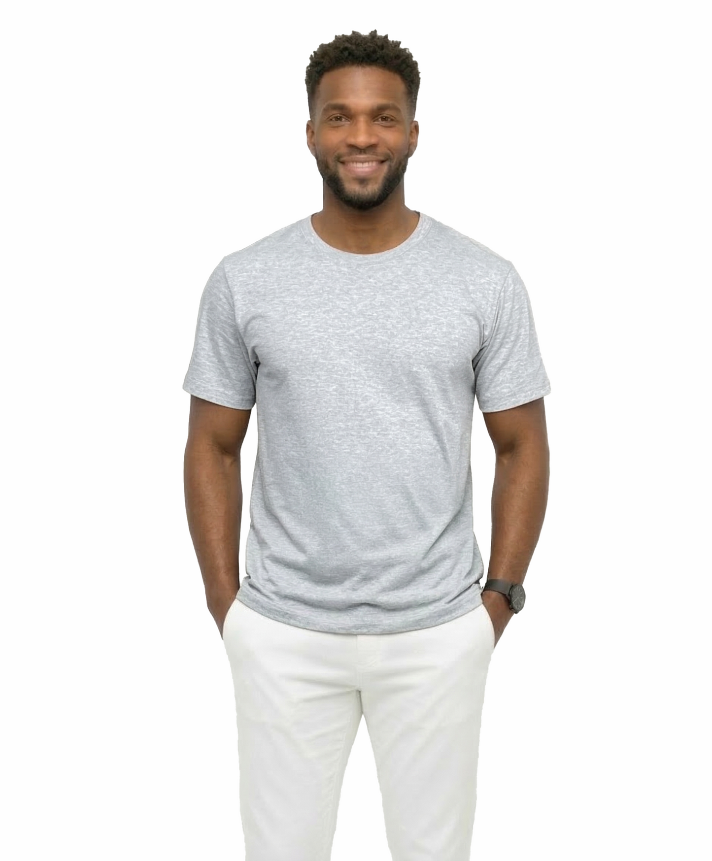 AT35X-Big & Tall-Access Men’s Heavyweight Cotton T Shirts, Short Sleeve Crew Neck Tees for Men, Soft Breathable Everyday Basics, 3-Pack