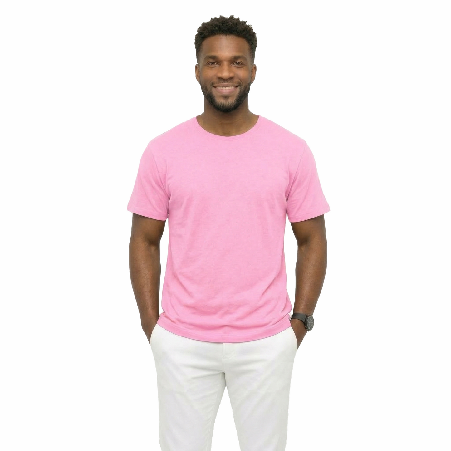 AT35X-Big & Tall-Access Men’s Heavyweight Cotton T Shirts, Short Sleeve Crew Neck Tees for Men, Soft Breathable Everyday Basics, 3-Pack
