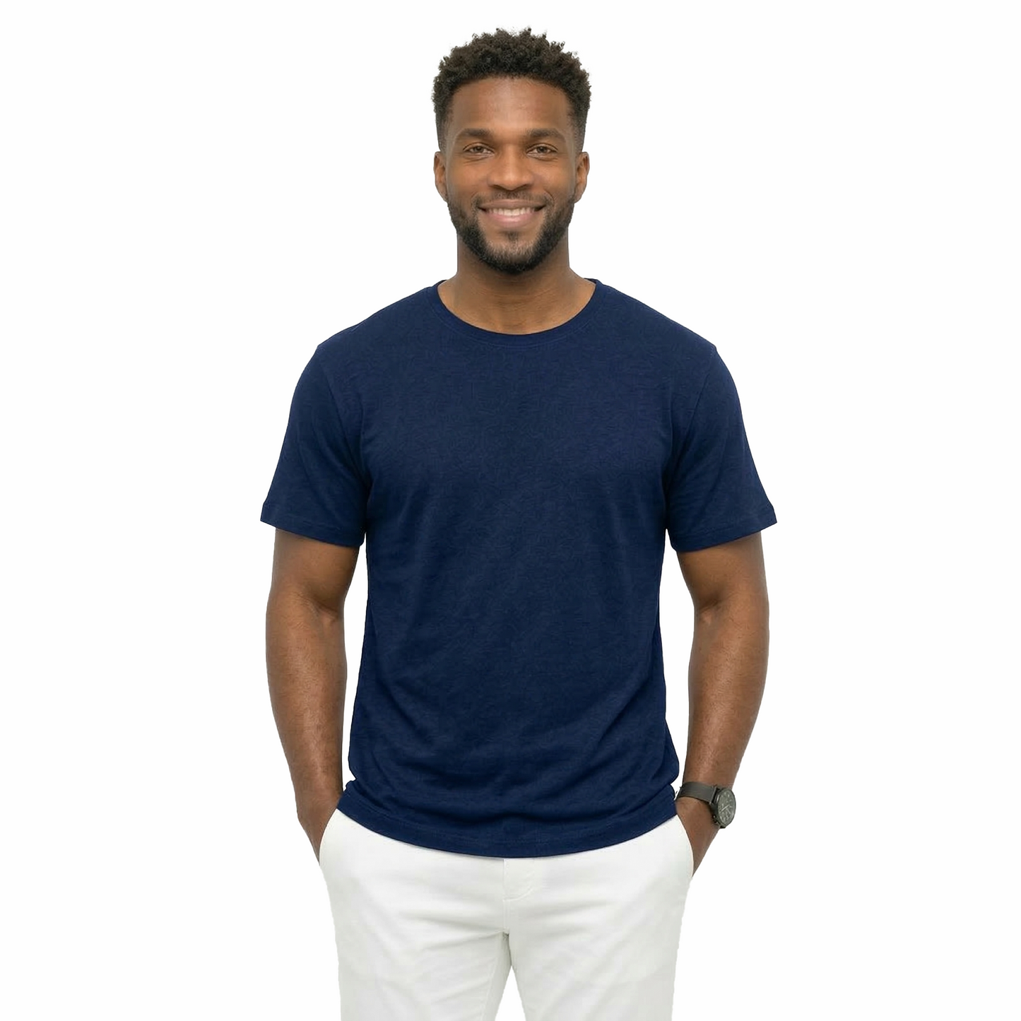 AT35X-Big & Tall-Access Men’s Heavyweight Cotton T Shirts, Short Sleeve Crew Neck Tees for Men, Soft Breathable Everyday Basics, 3-Pack