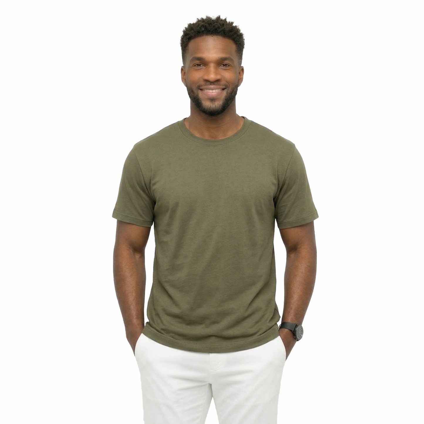 AT35X-Big & Tall-Access Men’s Heavyweight Cotton T Shirts, Short Sleeve Crew Neck Tees for Men, Soft Breathable Everyday Basics, 3-Pack
