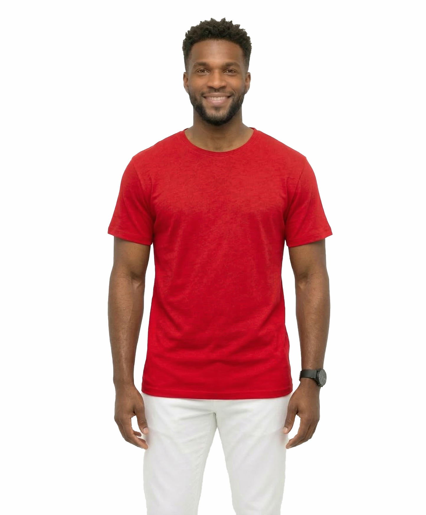 AT35X-Big & Tall-Access Men’s Heavyweight Cotton T Shirts, Short Sleeve Crew Neck Tees for Men, Soft Breathable Everyday Basics, 3-Pack