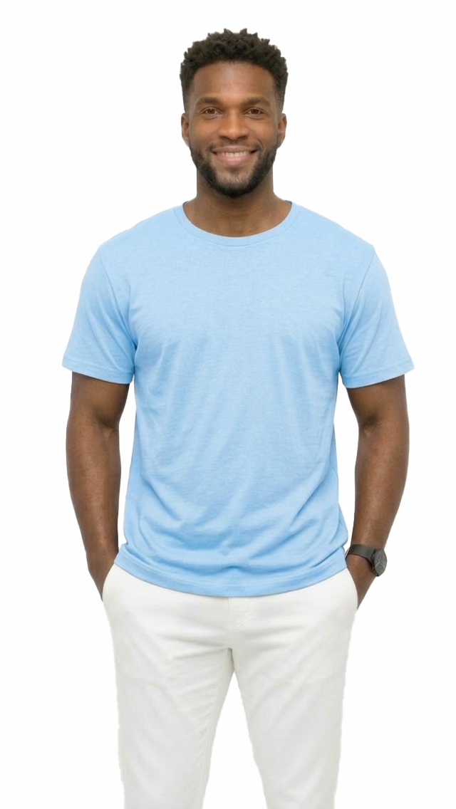 AT35-Access Men’s Heavyweight Cotton T Shirts, Short Sleeve Crew Neck Tees for Men, Soft Breathable Everyday Basics, 3-Pack