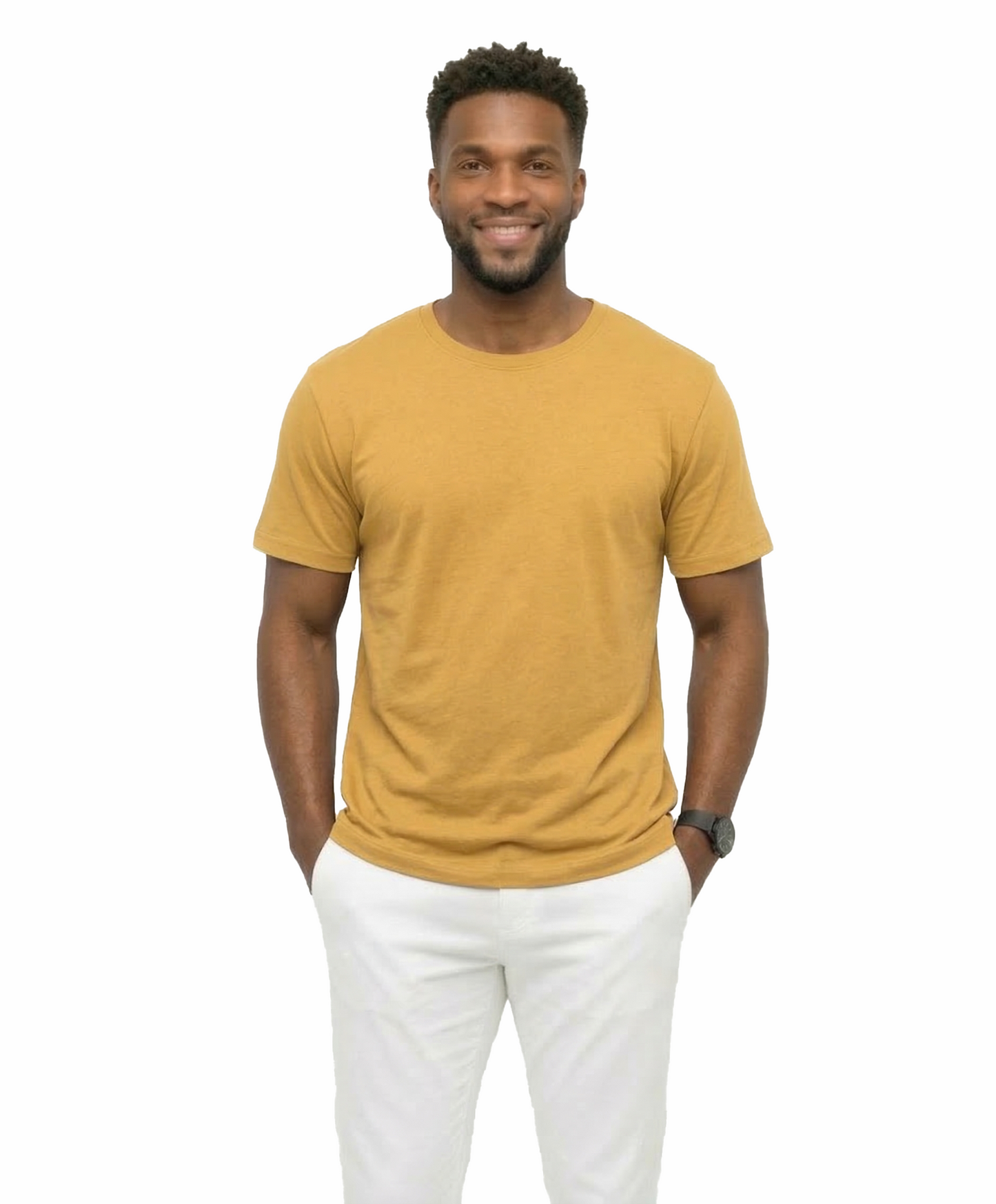 AT35X-Big & Tall-Access Men’s Heavyweight Cotton T Shirts, Short Sleeve Crew Neck Tees for Men, Soft Breathable Everyday Basics, 3-Pack