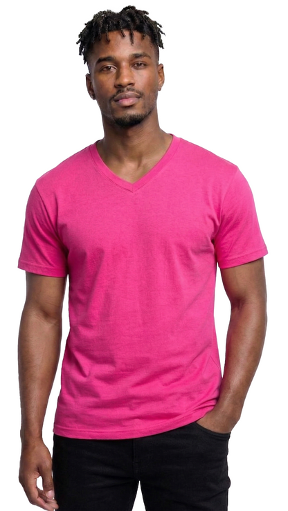 AT37-Access Men's V Neck T Shirts, Comfortable, and Stylish Heavyweight Short Sleeve Cotton V Neck T Shirts for Men, 3-Pack