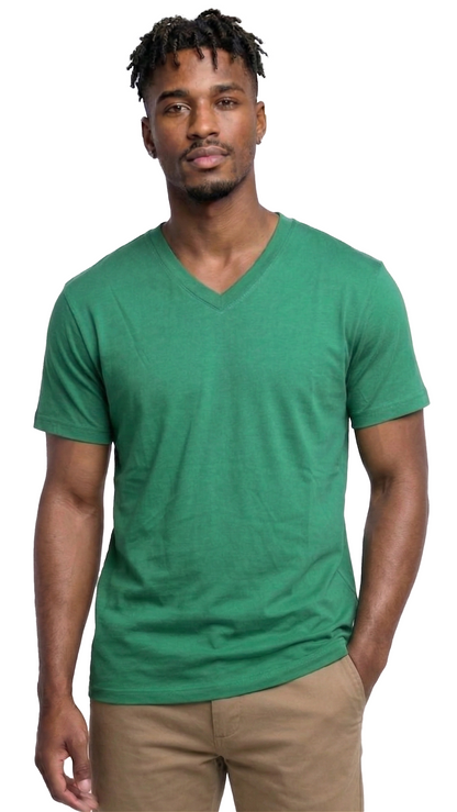AT37-Access Men's V Neck T Shirts, Comfortable, and Stylish Heavyweight Short Sleeve Cotton V Neck T Shirts for Men, 3-Pack