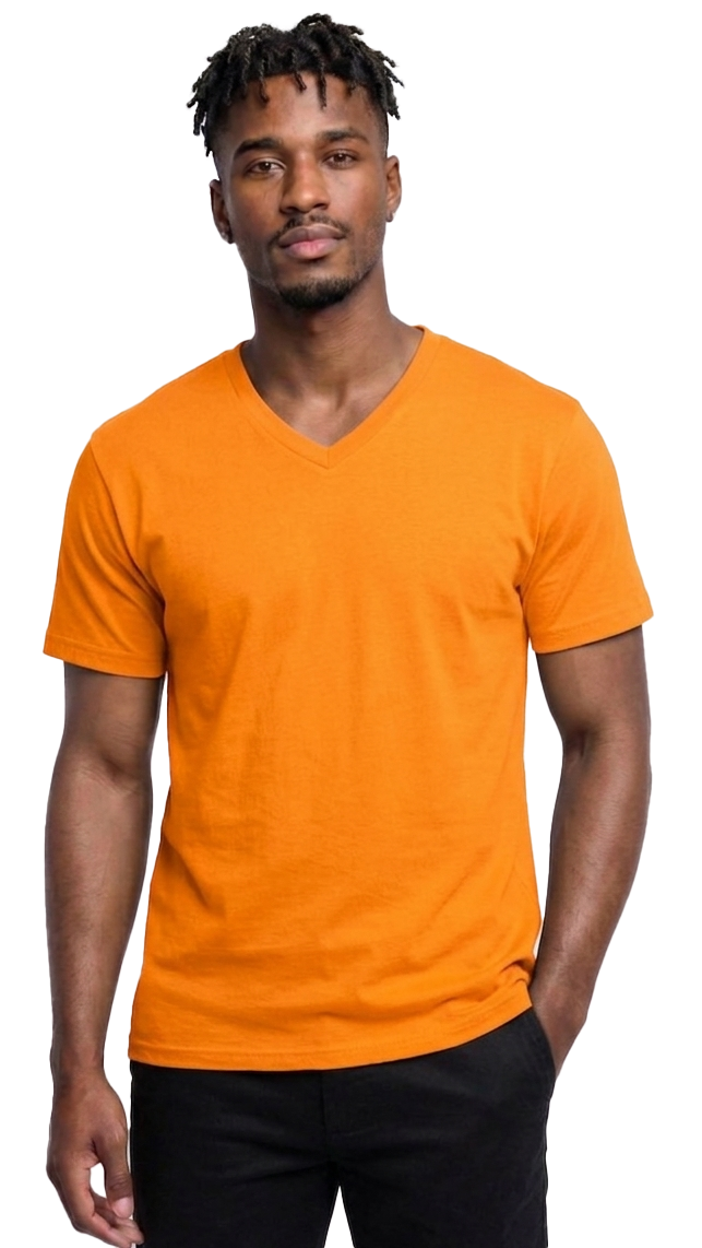 AT37-Access Men's V Neck T Shirts, Comfortable, and Stylish Heavyweight Short Sleeve Cotton V Neck T Shirts for Men, 3-Pack