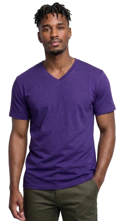 AT37-Access Men's V Neck T Shirts, Comfortable, and Stylish Heavyweight Short Sleeve Cotton V Neck T Shirts for Men, 3-Pack