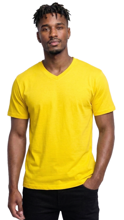 AT37-Access Men's V Neck T Shirts, Comfortable, and Stylish Heavyweight Short Sleeve Cotton V Neck T Shirts for Men, 3-Pack
