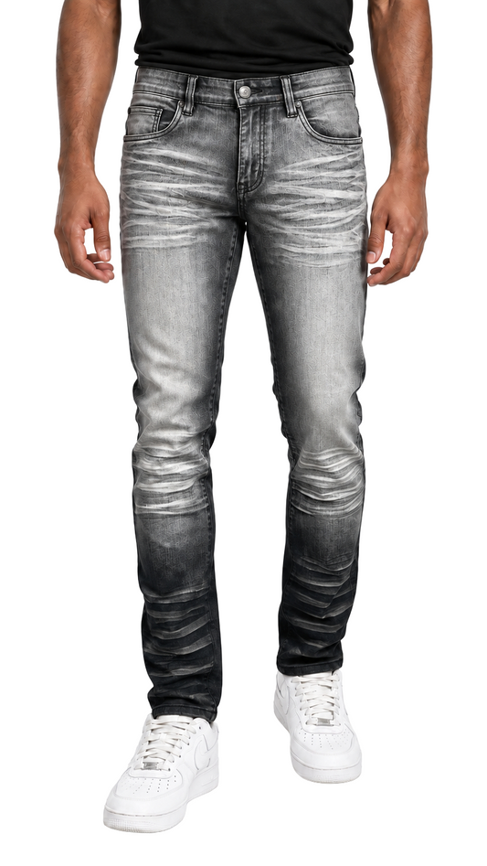 BTP24082X- Men's Big & Tall Washed Slim Fit Jeans