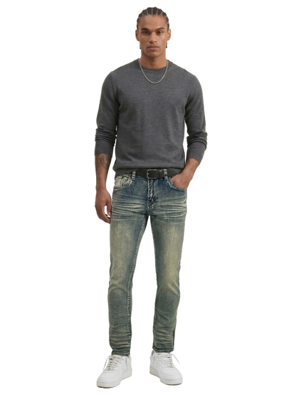 BTP24082- Men's Washed Slim Fit Jean
