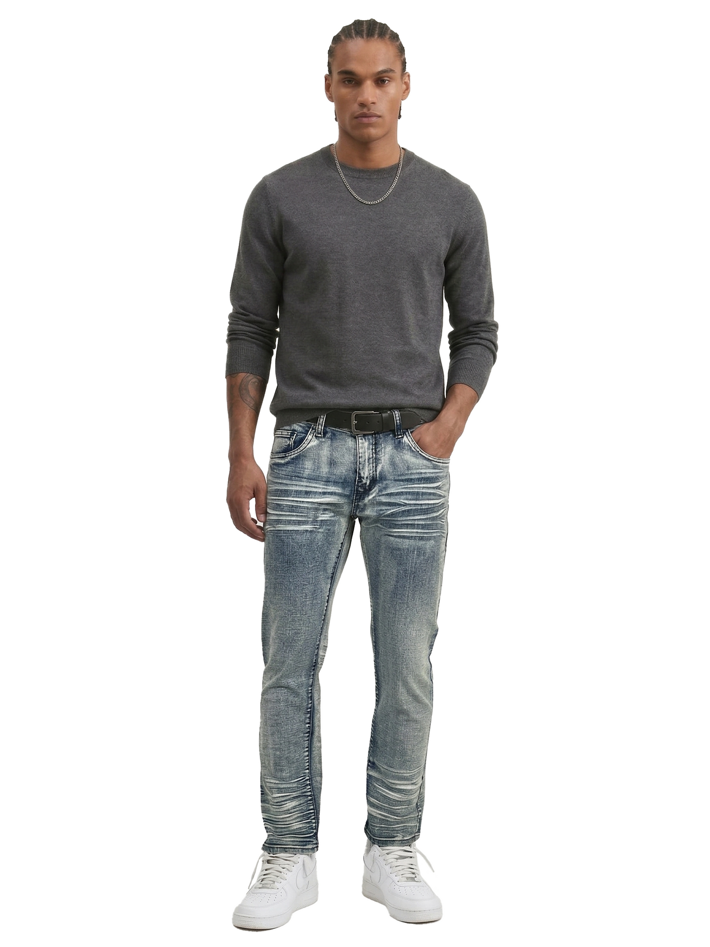 BTP24082- Men's Washed Slim Fit Jean